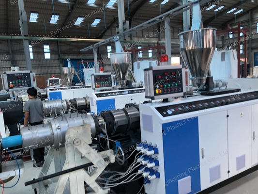 PVC UPVC CPVC Water Pipe Production Machine Double Screw Extruder Plastic Pipe Extrusion Machine